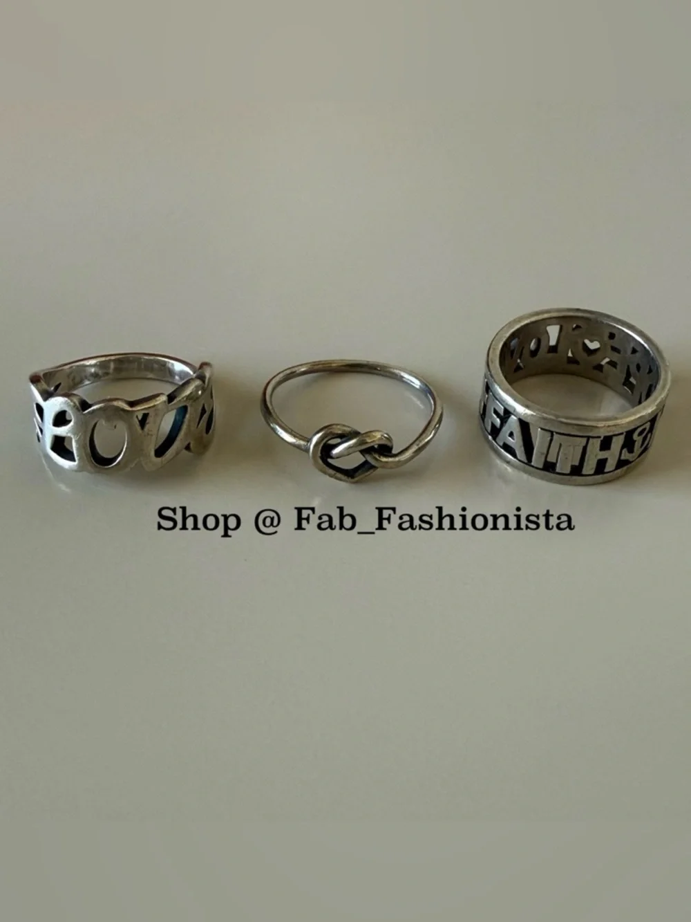 James Avery sterling Silver Ring Set